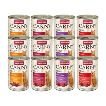CARNY Adult Mixpaket 12x400g Fleisch-Menü 1