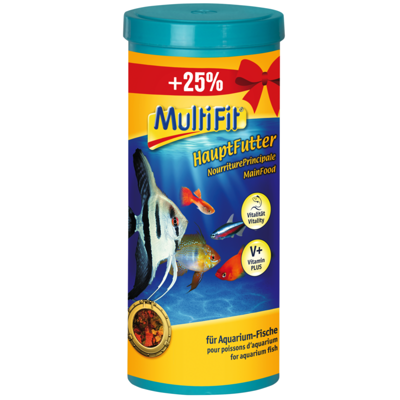 MultiFit Hauptfutter für Aquarienfische + 25% mehr Inhalt
