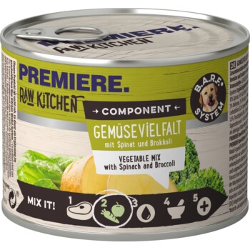 RAW KITCHEN Varietà di verdure 6x200g con Spinaci e broccoli