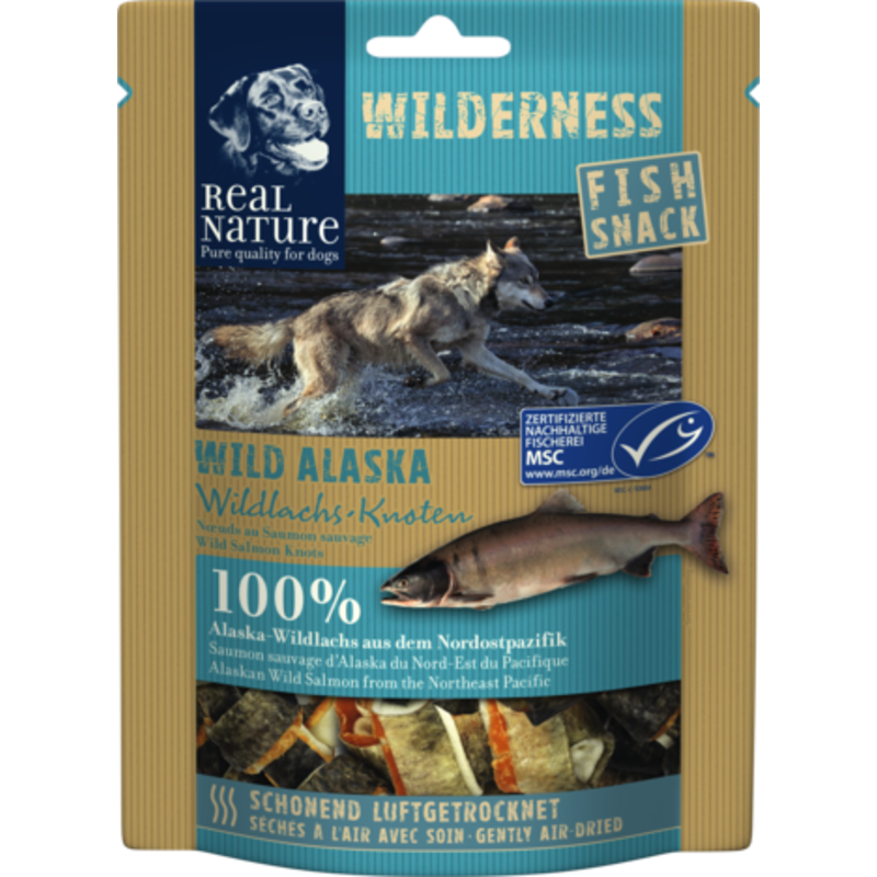 REAL NATURE WILDERNESS Fish Snack 70g Wild Alaska (Wildlachs-Knoten)