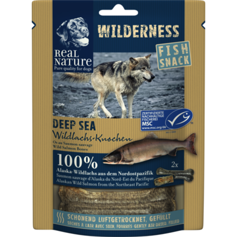 REAL NATURE WILDERNESS Fish Snack 70g Deep Sea (Wildlachs-Knochen)