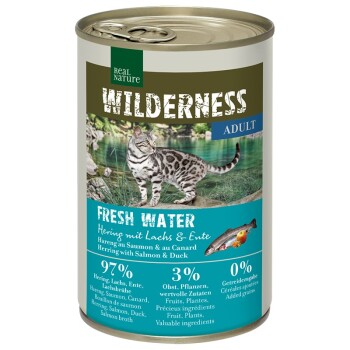 WILDERNESS Adult 6x400g Fresh Water Hering mit Lachs & Ente