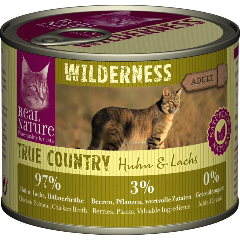 REAL NATURE WILDERNESS Adult 6x185g/200g True Country Huhn & Lachs