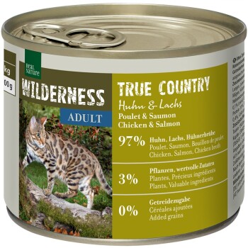 WILDERNESS Adult 6x200 g True Country Pollo e salmone