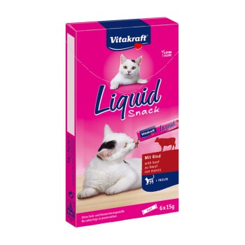 Cat Liquid-Snack 11x6 pezzi Manzo e inulina