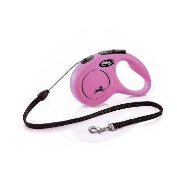 Laisse New Classic Pink S, (5 m)