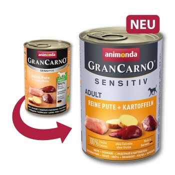 GranCarno Sensitiv 6 x 400 g Dinde et pommes de terre