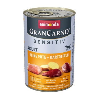 GranCarno Sensitiv 6 x 400 g Dinde et pommes de terre
