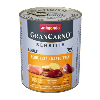GranCarno Sensitiv 6 x 800 g Dinde et pommes de terre