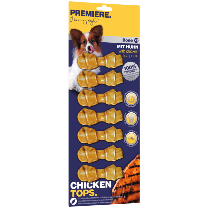 PREMIERE Chicken Tops Bone Kauknochen XS 2x7 Stück