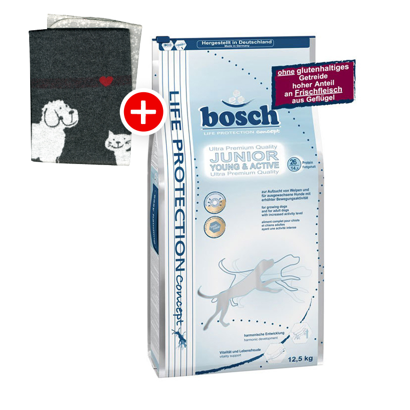 Bosch Junior Young & Active 12,5kg + Fleecedecke gratis