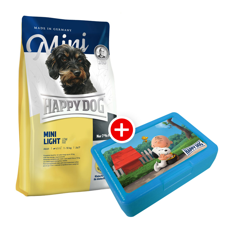 Happy Dog Supreme Mini Light Low Fat 4kg + Peanuts-Box gratis