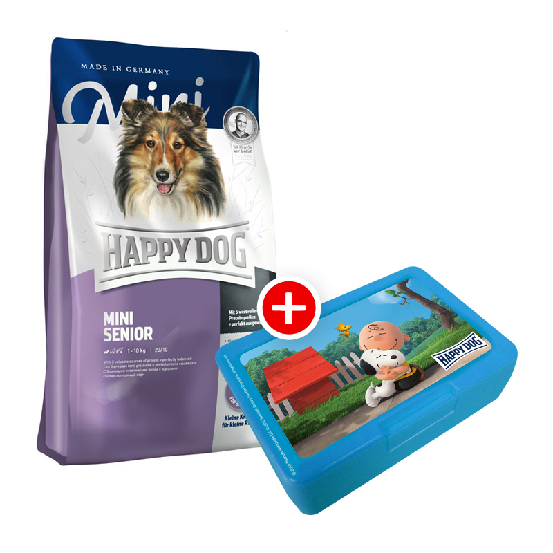 Happy Dog Supreme Mini Senior 4kg + Peanuts-Box gratis