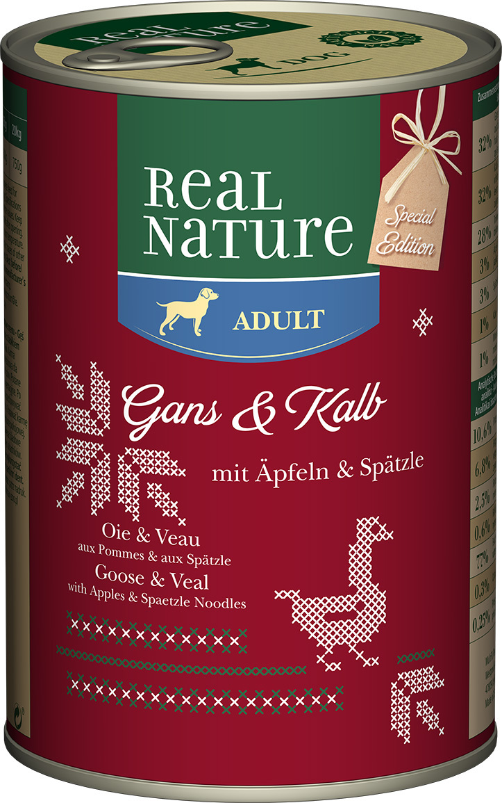 REAL NATURE Adult 6x400g Special Edition: Gans & Kalb