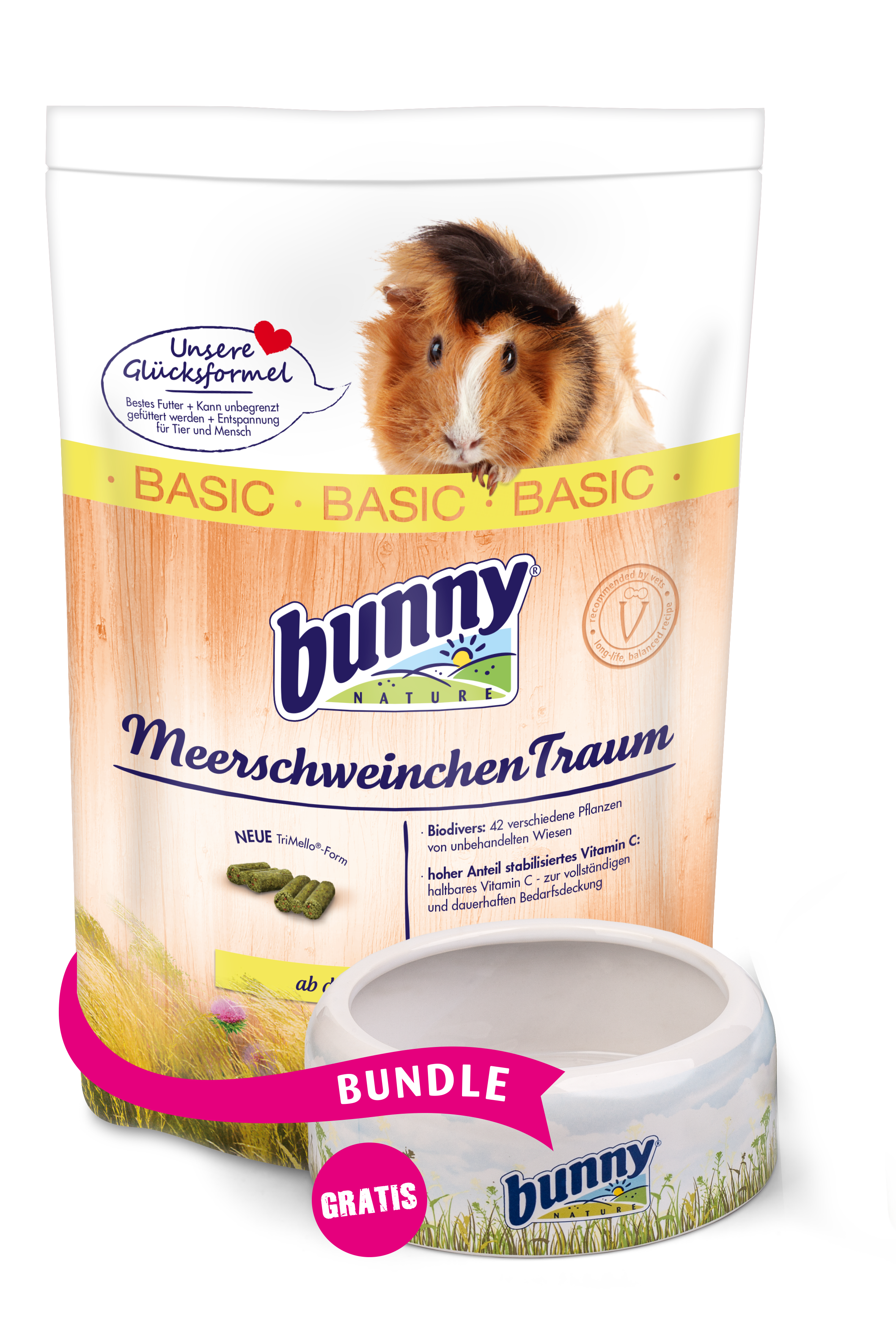 Bunny MeerschweinchenTraum basic 1,5kg + gratis Napf