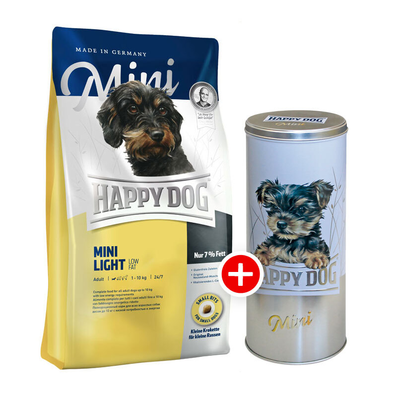 Happy Dog Supreme Mini Light Low Fat  4kg + gratis Vorratsdose