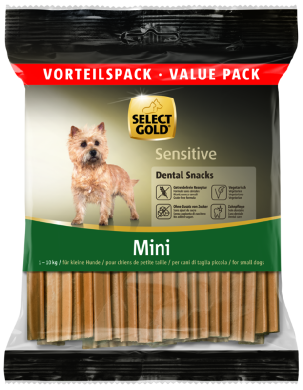 Sensitive Dental Snacks für kleine Hunde 294g Vorteilspack