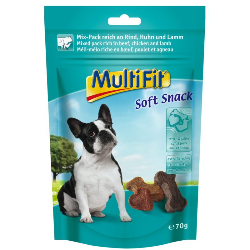MultiFit Soft Snack 3x70g Mix-Pack (Rind, Huhn & Lamm)