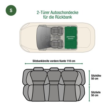 Autoschondecke für 2-Türer / Coupé / Cabrio Grau S