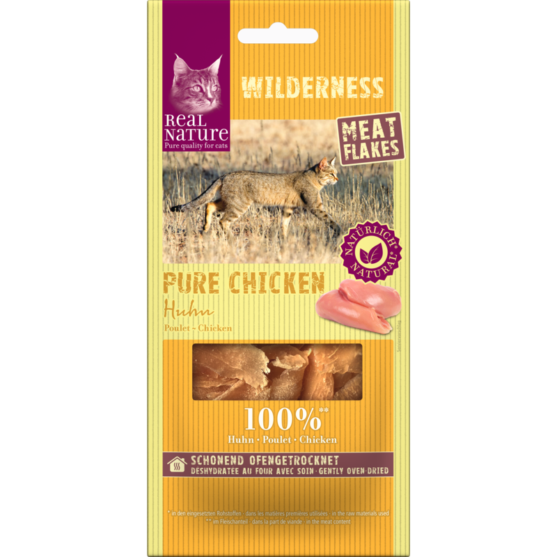 REAL NATURE WILDERNESS Meat Flakes 12x10g Pure Chicken (Huhn)