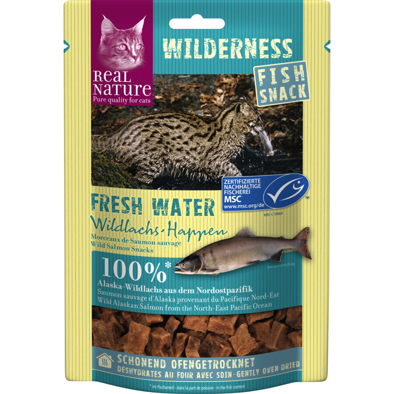 WILDERNESS Fish-Snack 35g Fresh Water (Wildlachs-Happen)