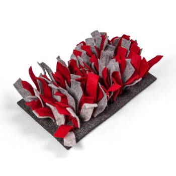 Interactive Schnüffelmatte Filz Rot/Grau