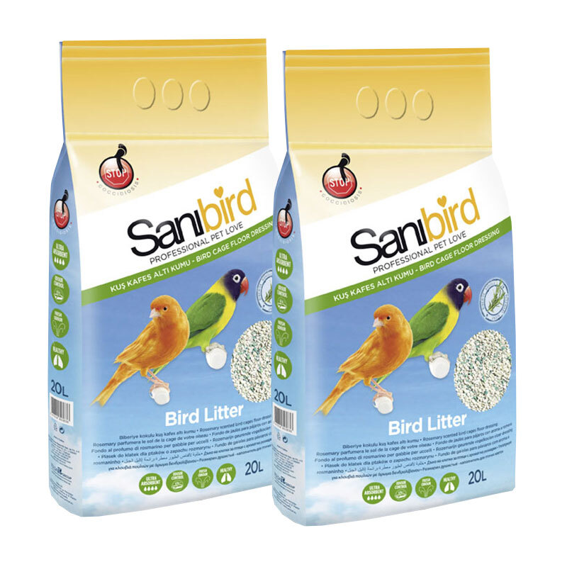 Sanicat Sanibird Bird Litter White 2x20L