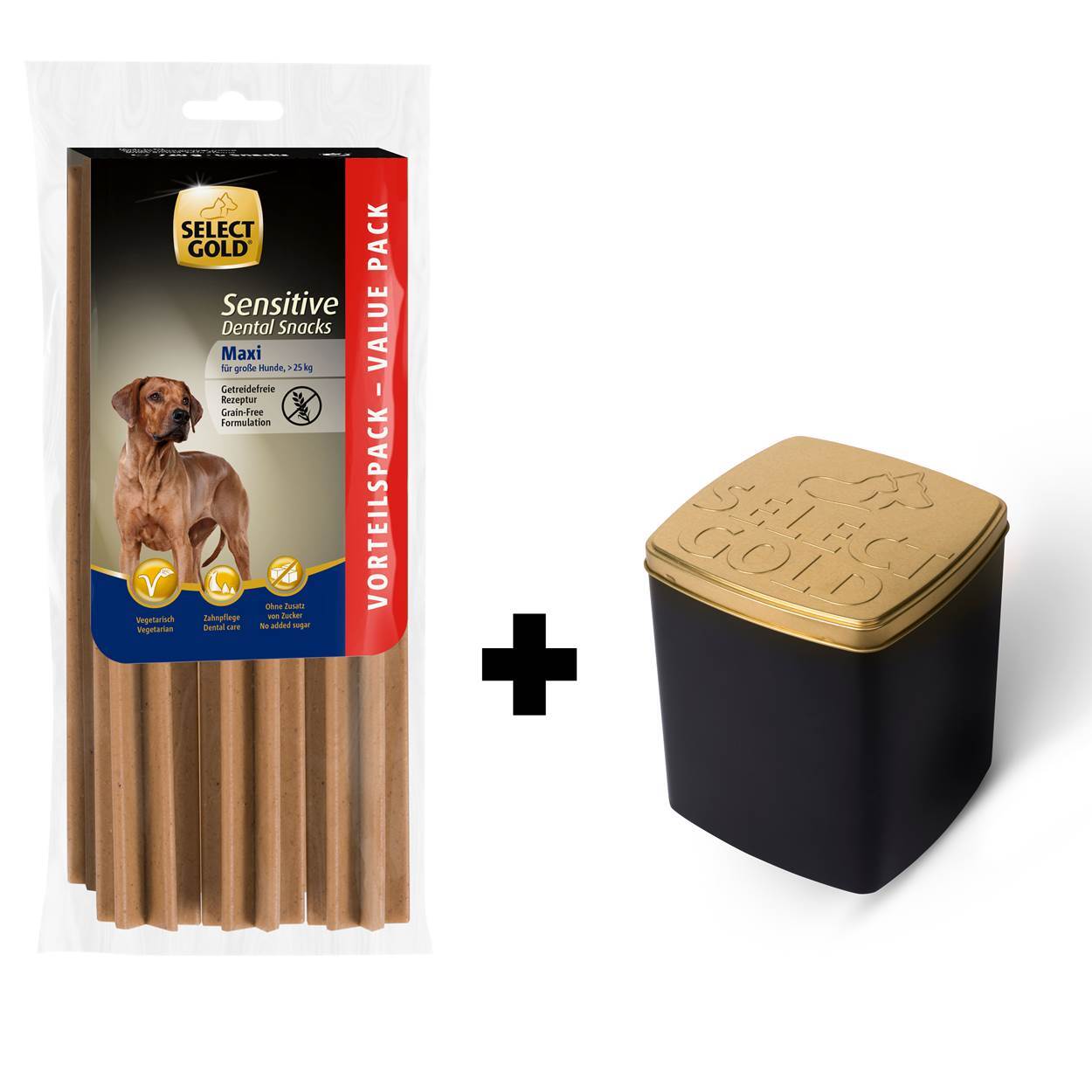 SELECT GOLD Sensitive Dental Snacks + Schmuckdose für große Hunde 720g Vorteilspack