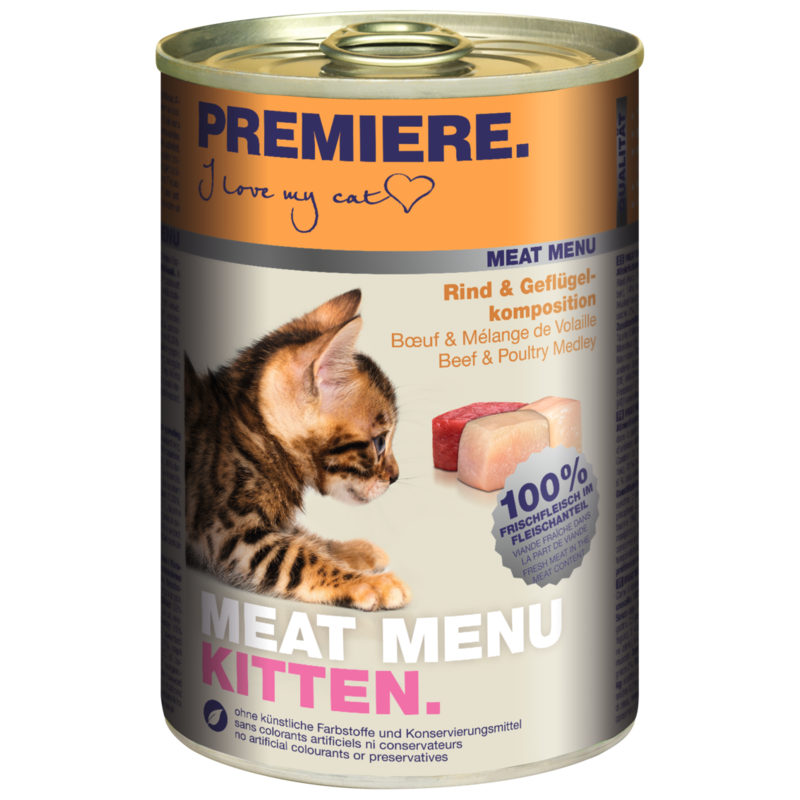 Meat Menu Kitten 6x400g Rind & Geflügelkomposition