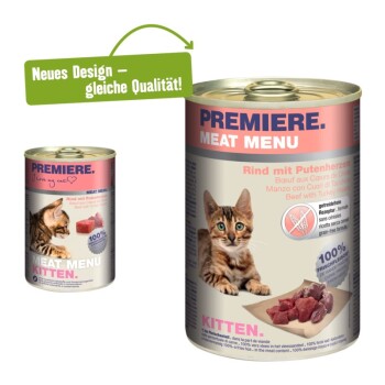 Meat Menu Kitten 6x400g Rind & Putenherzen