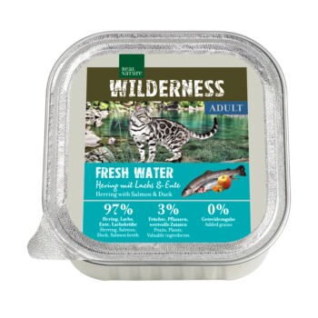 WILDERNESS Adult 16x100g Fresh Water Hering mit Lachs & Ente