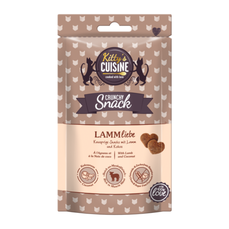 Kitty's Cuisine Kitty´s Cuisine Crunchy Snack with Love 50g Lamm Liebe - mit Lamm und Kokos
