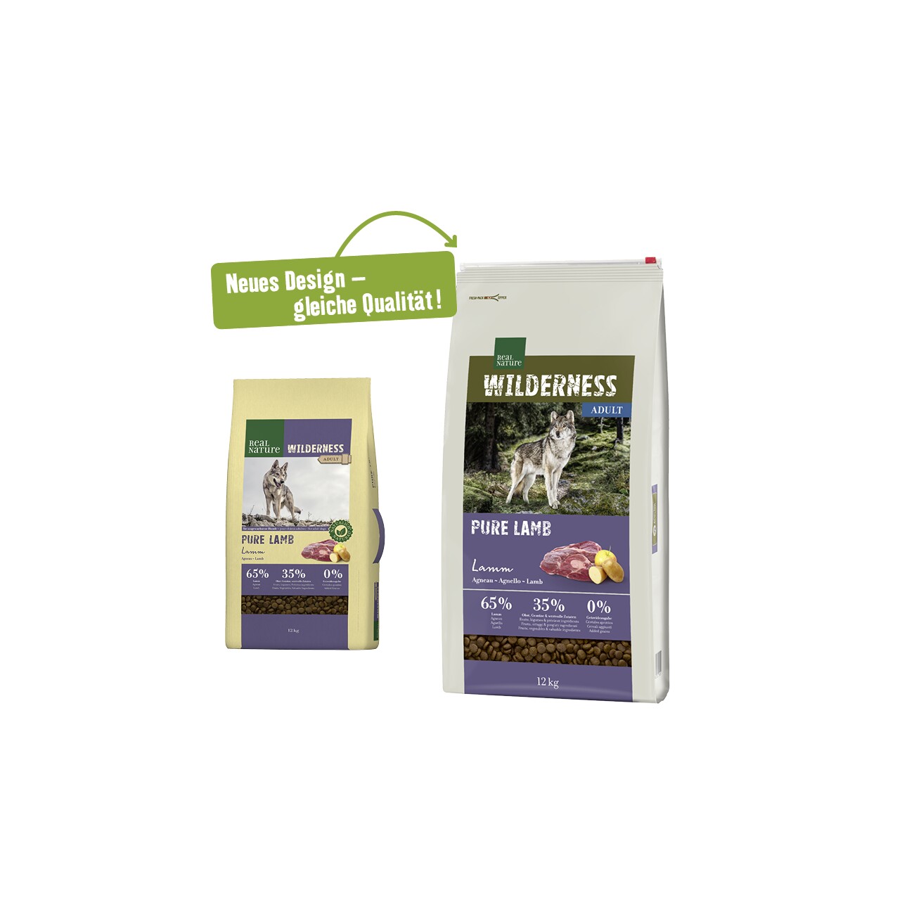 Real Nature Wilderness Adulte Pure Agneau 12 Kg Maxi Zoo