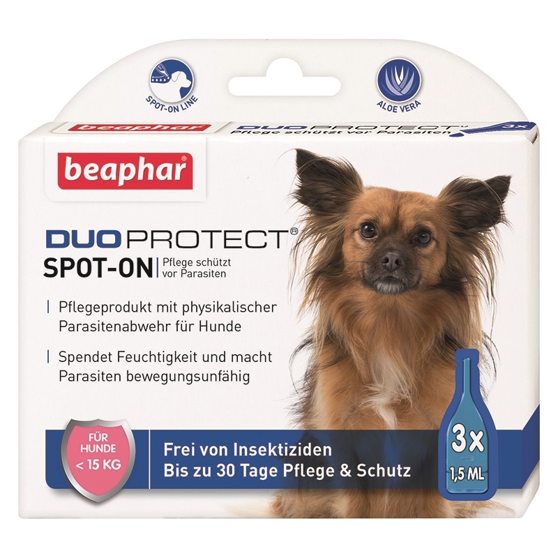 Beaphar Duo Protect Spot-On für Hunde unter 15kg 3 x 1,5ml