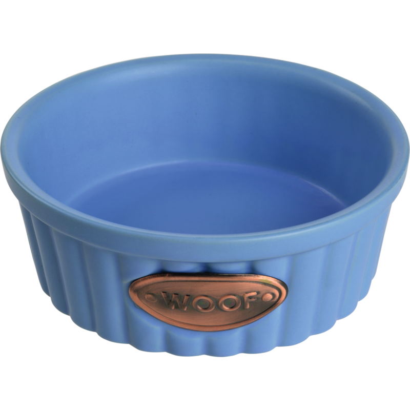 AniOne Keramiknapf Woof blau 1200ml