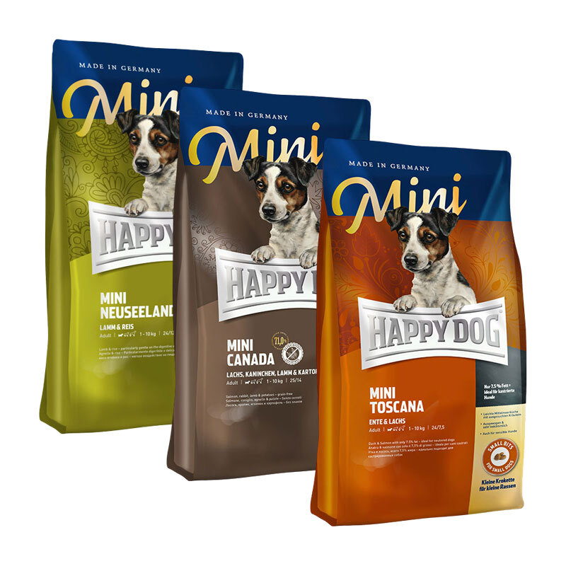 Happy Dog Supreme Sensible Mini Probierpaket 3x1kg Mixpaket 1