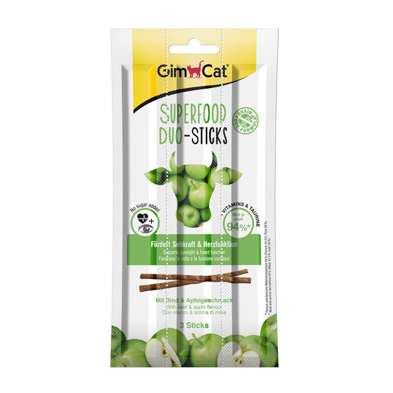 GimCat Superfood Eyesight & Heart-Function Duo-Sticks 24x15g