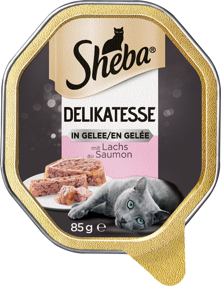 Sheba Delikatesse in Gelee 22x85g Geschnetzeltes mit Lachs