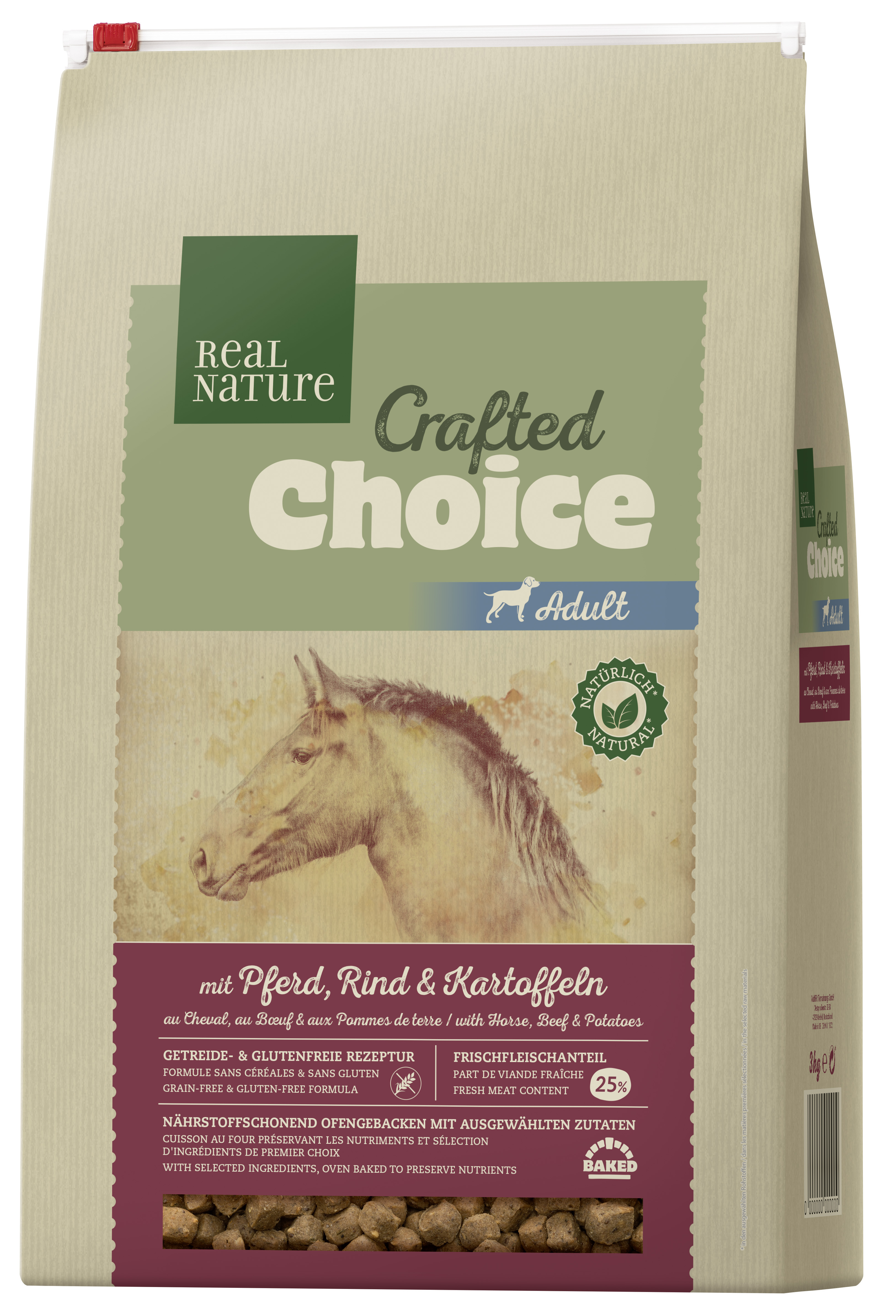 REAL NATURE Crafted Choice Pferd, Rind & Kartoffel gebacken 3kg