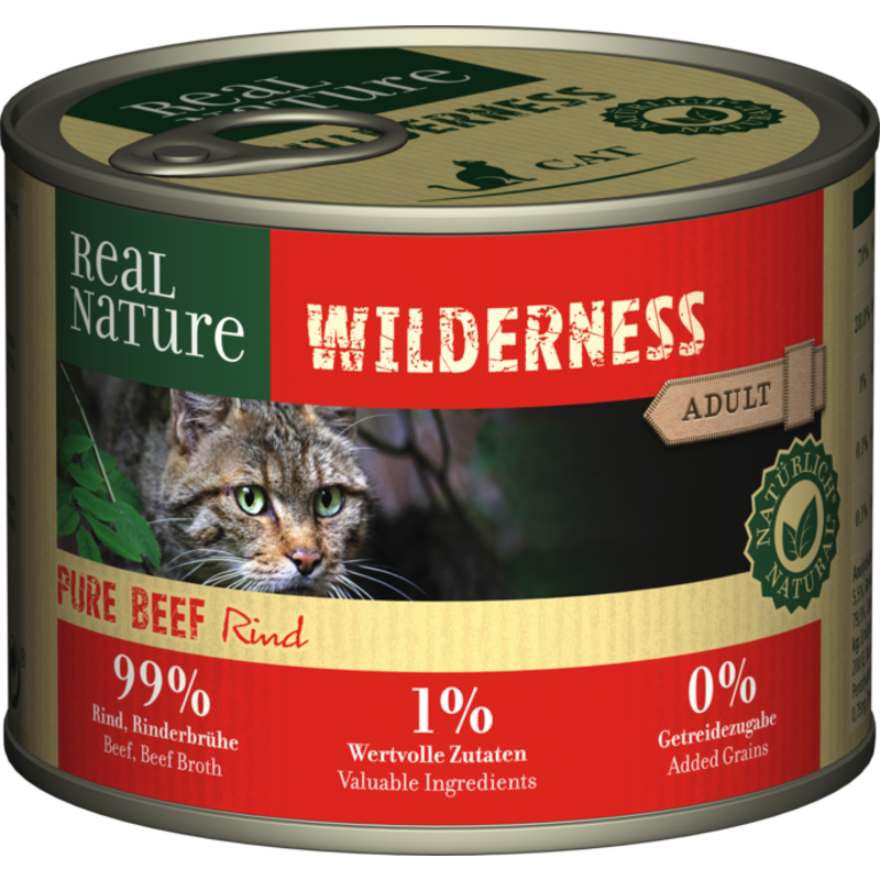 REAL NATURE WILDERNESS Adult 6x185g/200g Pure Beef mit Rind