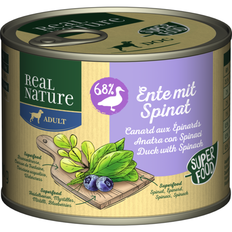 Superfood Adult 6x200g Ente mit Spinat
