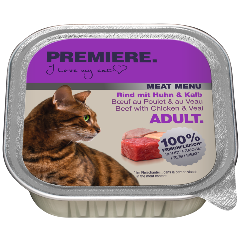 Meat Menu Adult 16x100g Rind mit Huhn und Kalb