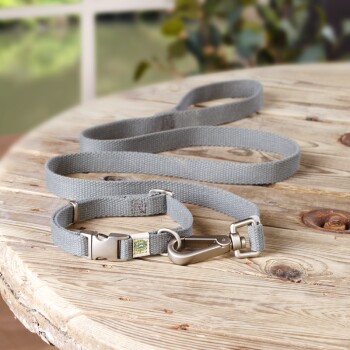 Führleine verstellbar Grau