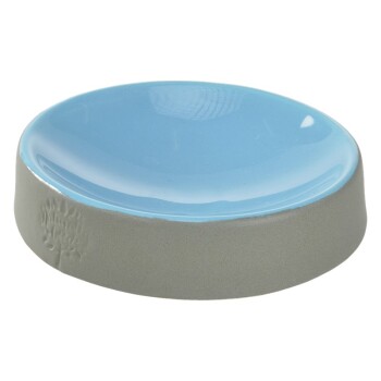 Assiette pour chat bleu