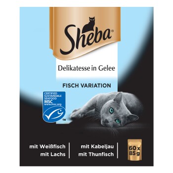 Delikatesse in gelatina 60x85 g Varietà di pesce