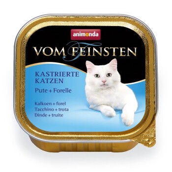 Vom Feinsten für kastrierte Katzen 32x100g Pute & Forelle