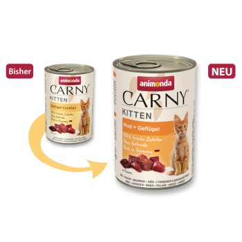 CARNY Kitten 6x400g Rind & Geflügel