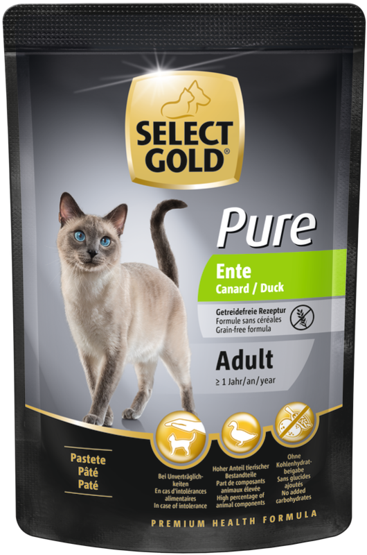 SELECT GOLD Adult Pure 12x85g Ente