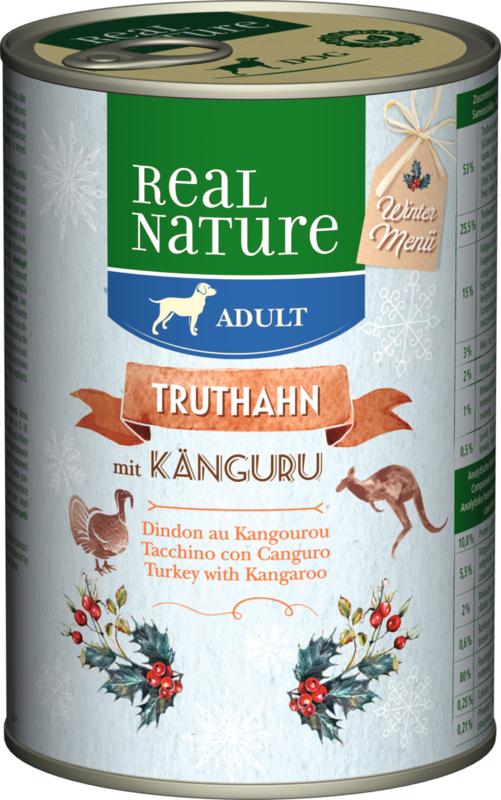 REAL NATURE Adult 6x400g Wintermenü Truthahn mit Känguru