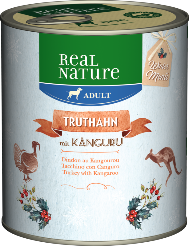 REAL NATURE Adult 6x800g Wintermenü Truthahn mit Känguru